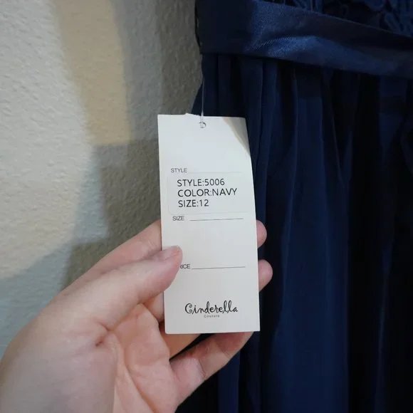 Girls (Juniors) Formal Blue Lace Dress - Size 12 - Picture 10 of 11